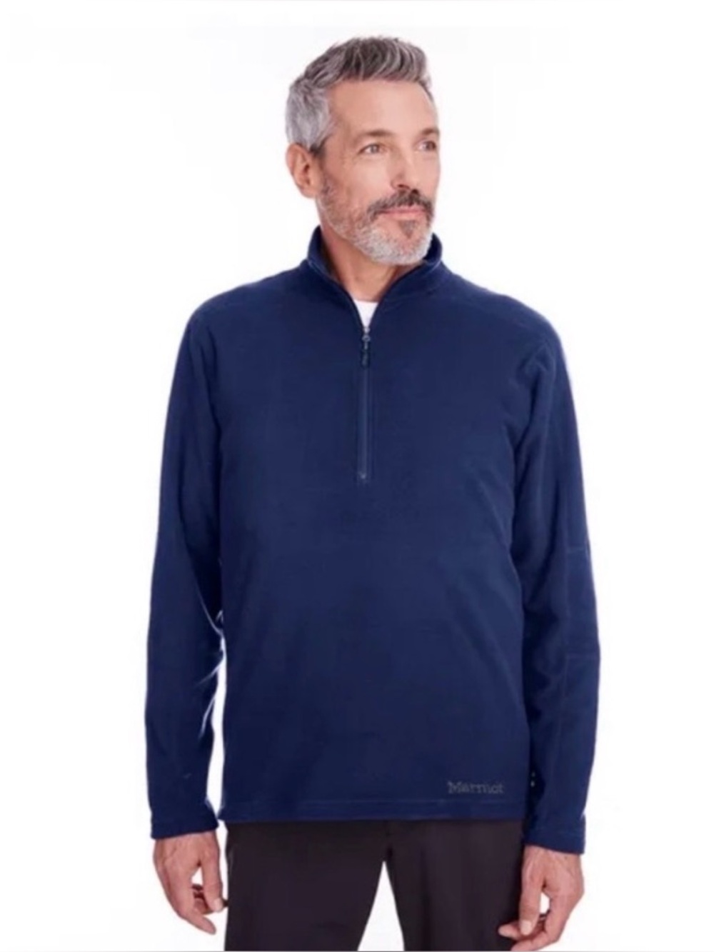 Marmot Rocklin Polartec Fleece Half Zip Pullover Navy Men’s M Hiking Outdoor